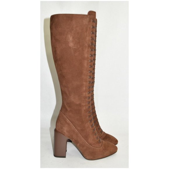 $900+ AQUATALIA Elenora Strap To-The-Knee Boot CASTAGNO BROWN 6.5 (M27) NICE!! - Picture 2 of 10
